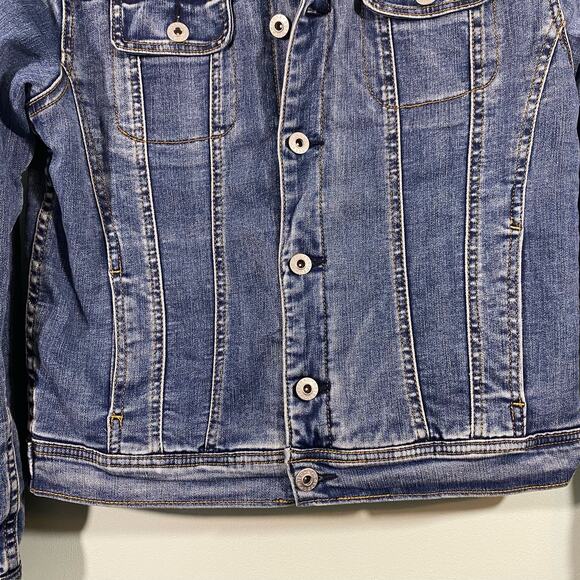 AG Adriano Goldschmied Kids Blue Sherpa Lined Denim Jacket Size M - Picture 3 of 11